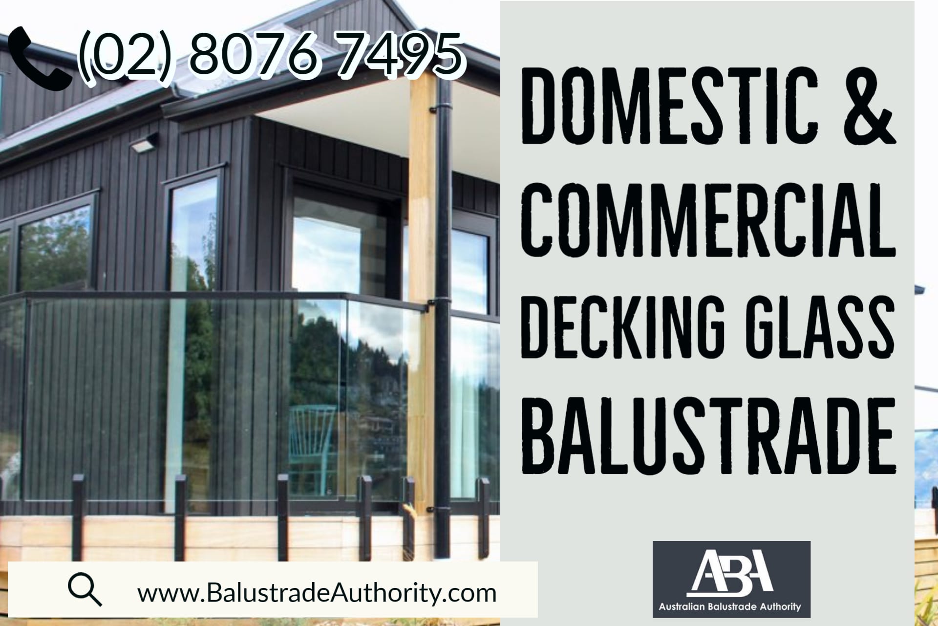 Domestic & Commercial Decking Glass Balustrade