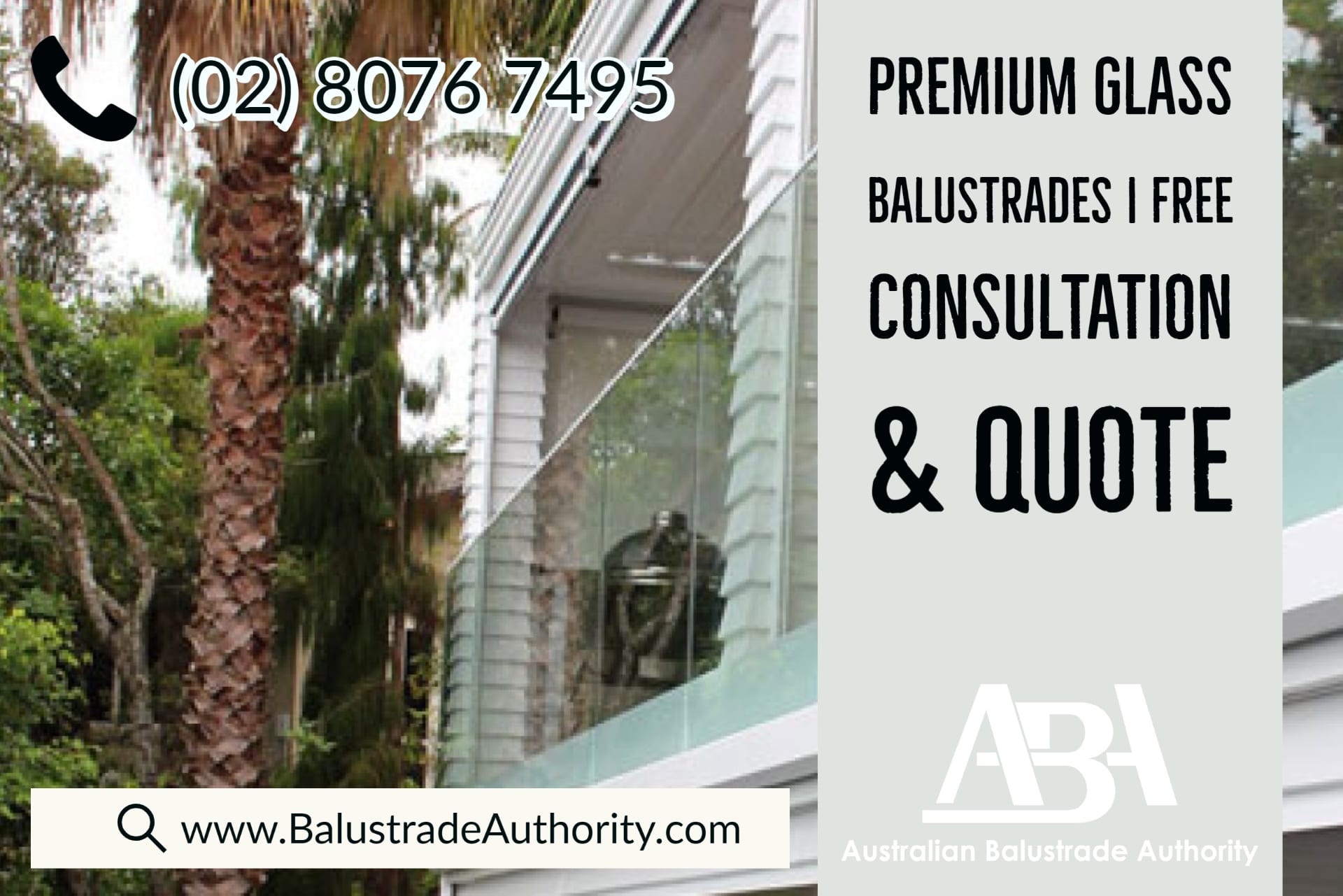 Balcony glass balustrade fitting